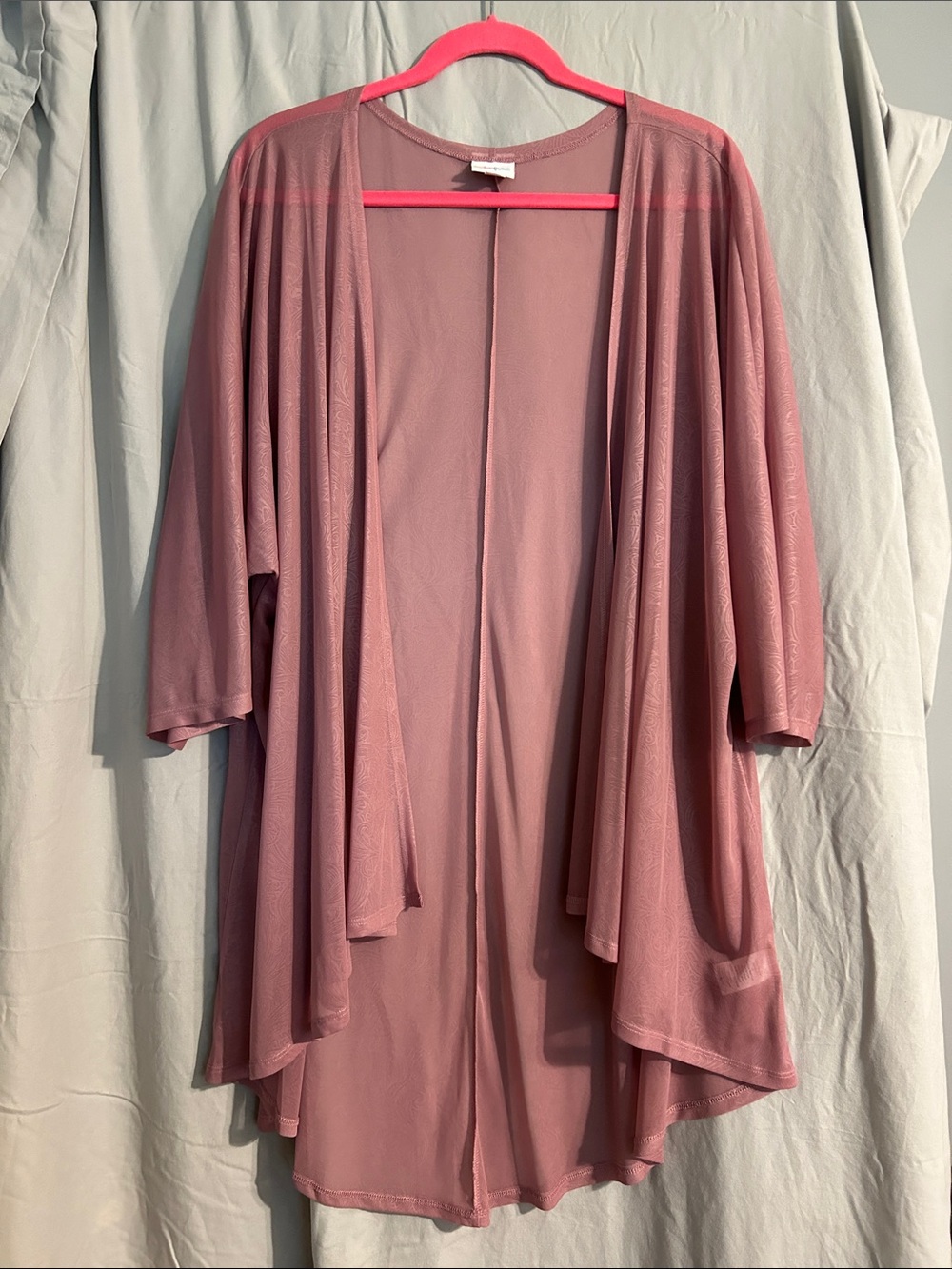 LuLaRoe Dusty Rose Open Front Kimono Cardigan